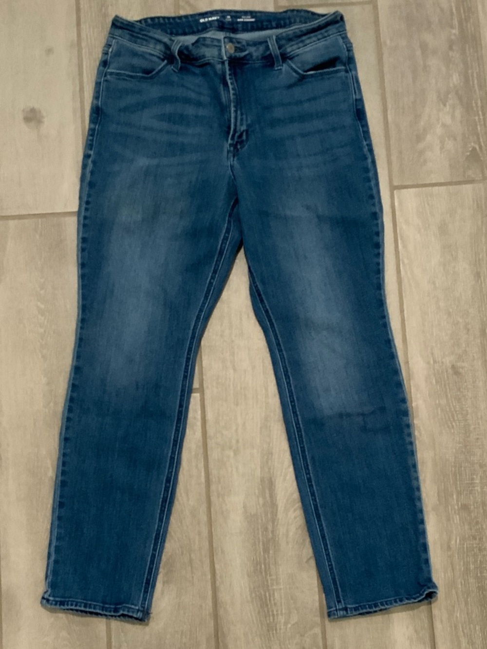 Old Navy Women's Straight Leg Jeans - Dark Blue Wash